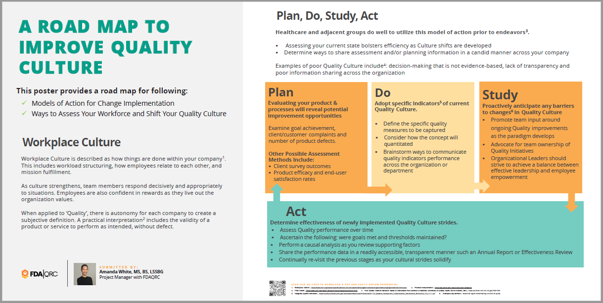 A Road Map to Improve Quality Culture Poster
